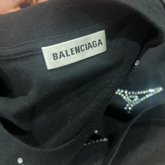 Balenciaga Women's Paris Eiffel Tower Rhinestone t-shirt - Picture 5 of 5